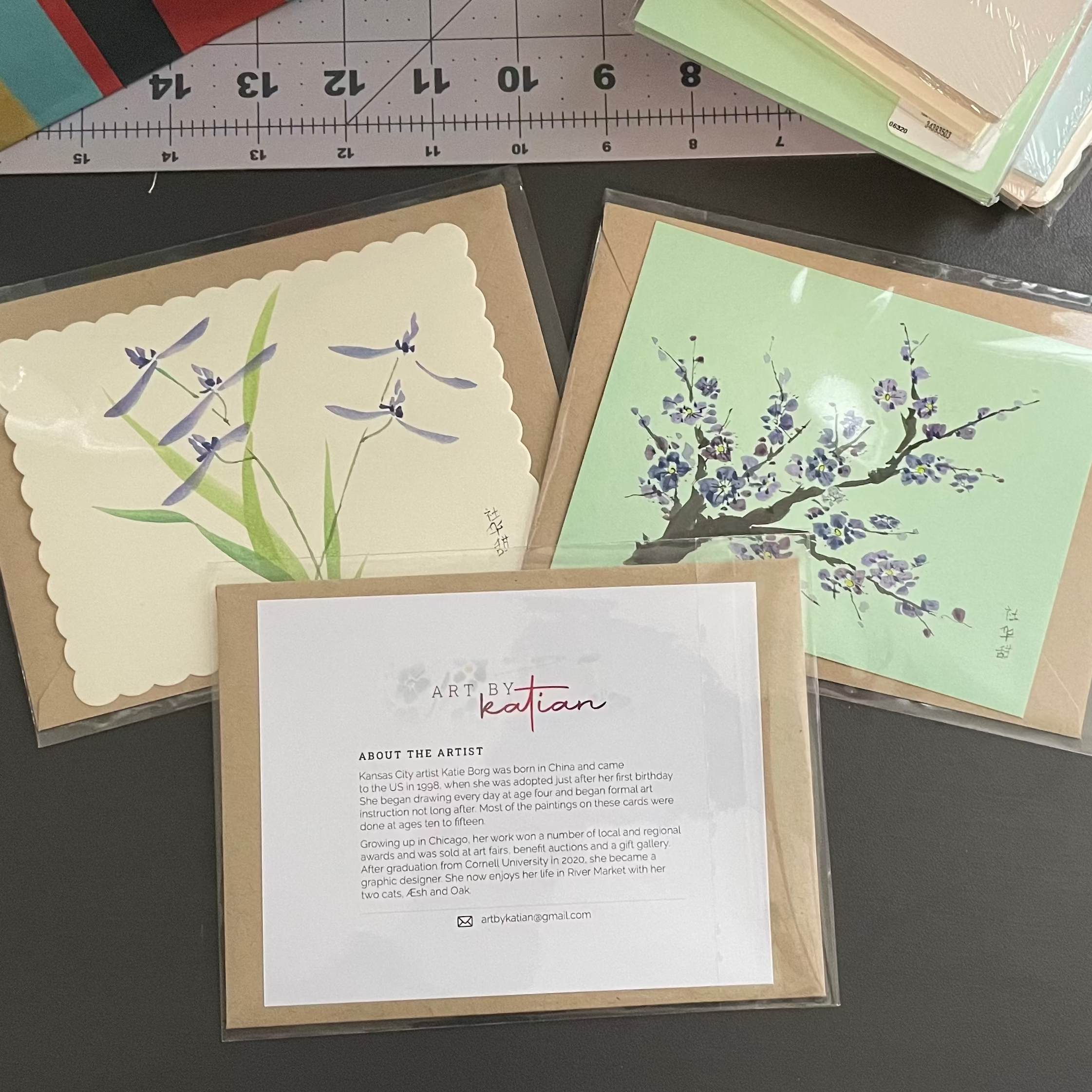 Mystery Hand-painted Card