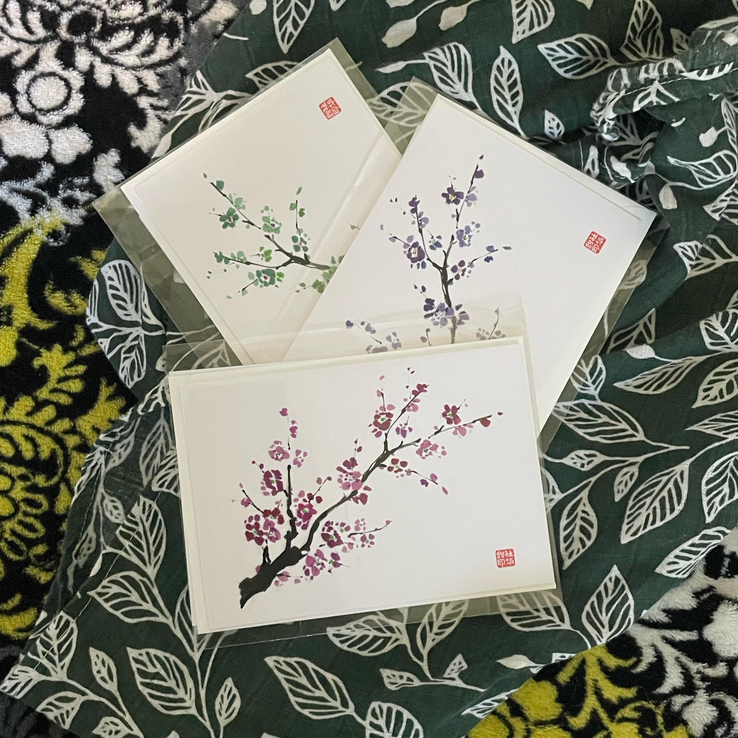 Plum Blossom Notecard 1