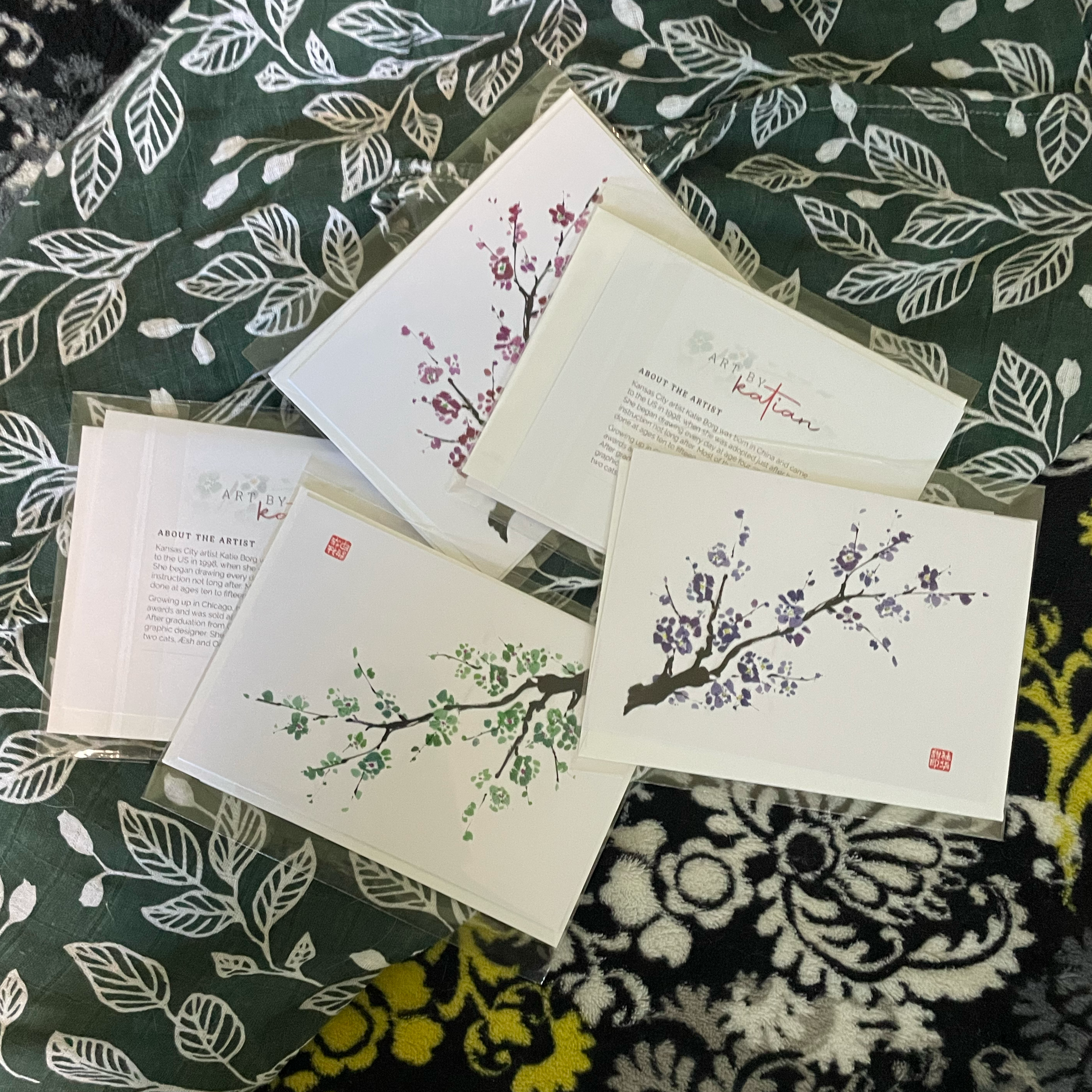 Plum Blossom Notecard 1