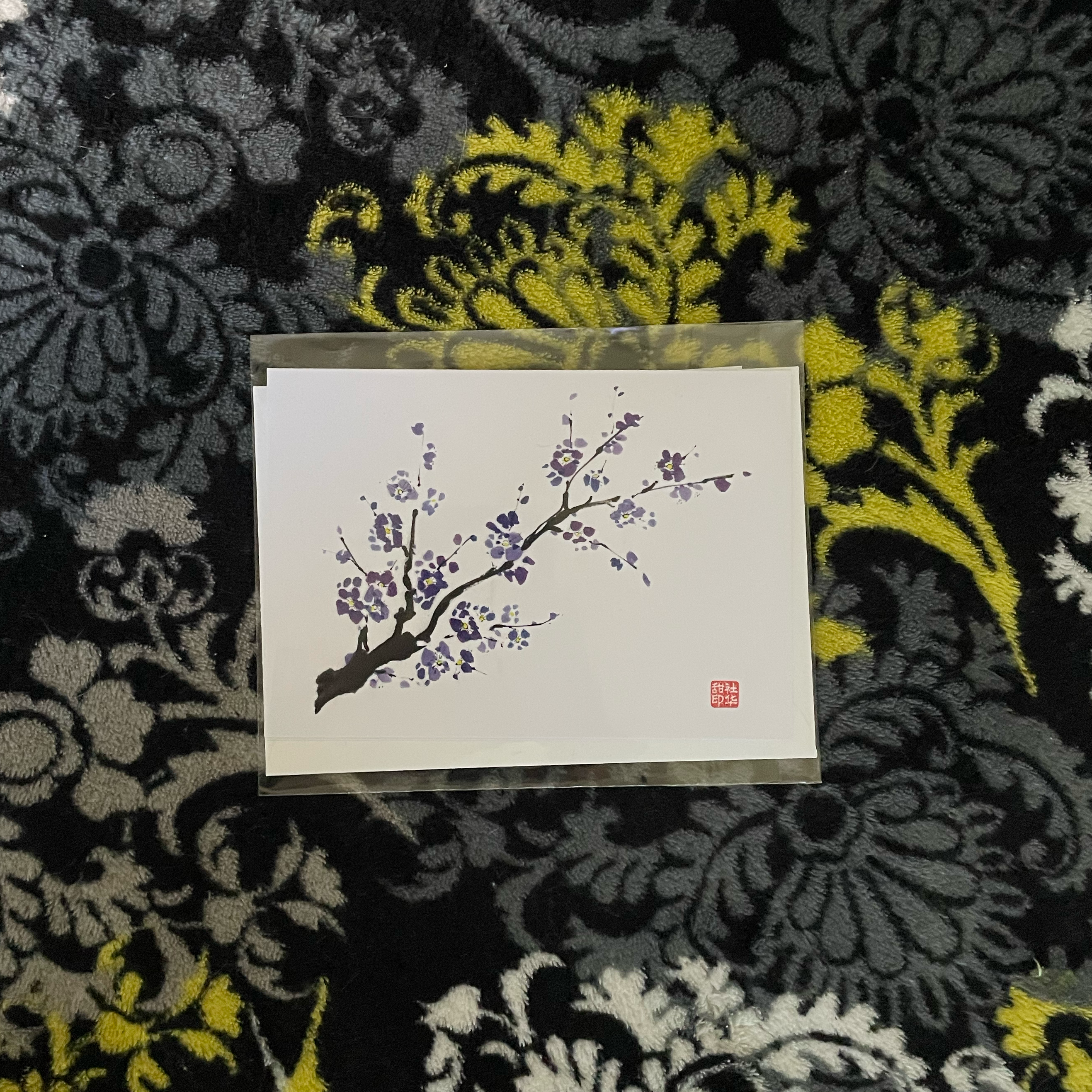 Plum Blossom Notecard 1