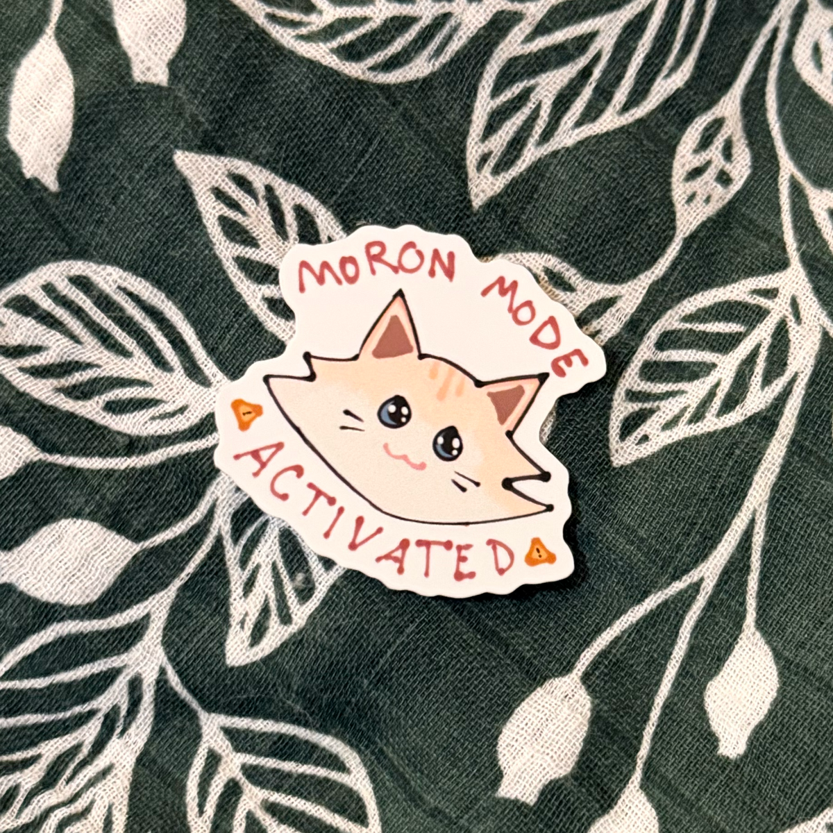 Moron Mode Sticker