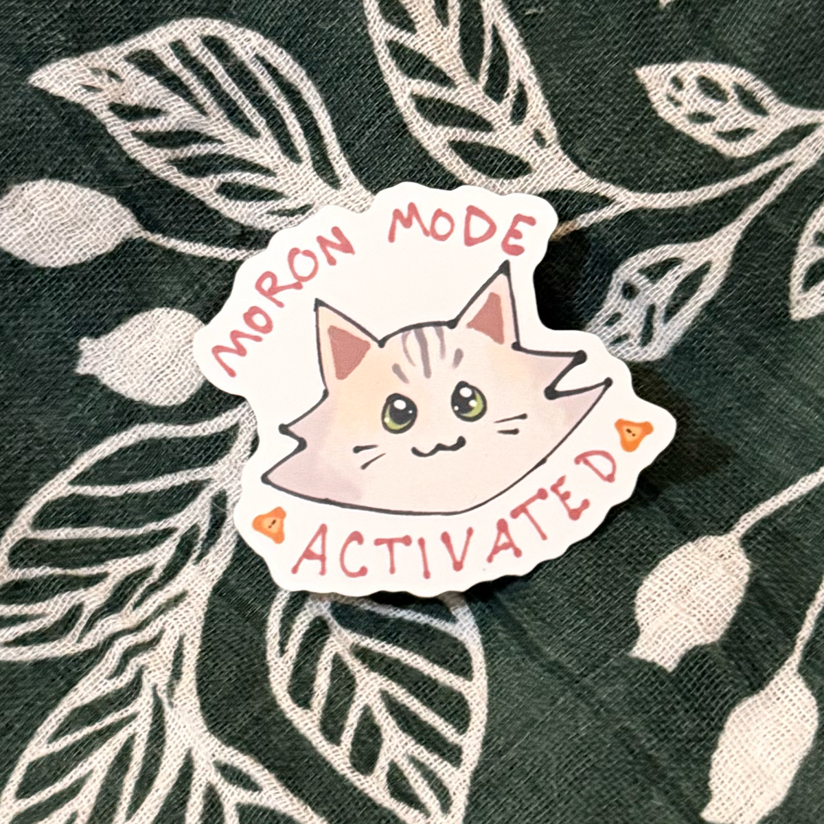 Moron Mode Sticker