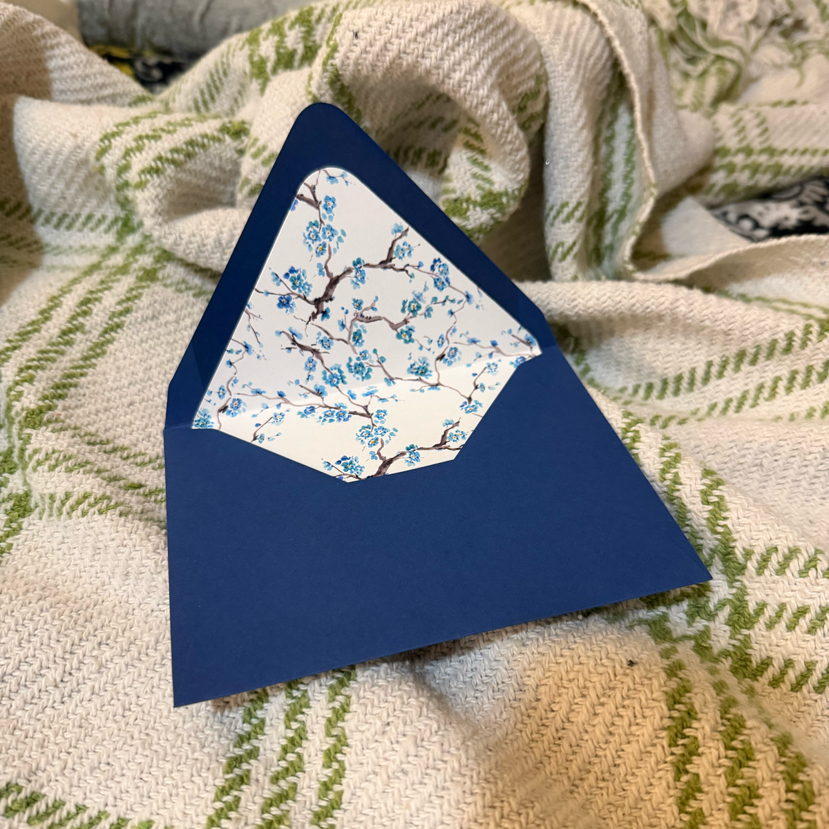 Plum Blossom with Patterned Envelope
