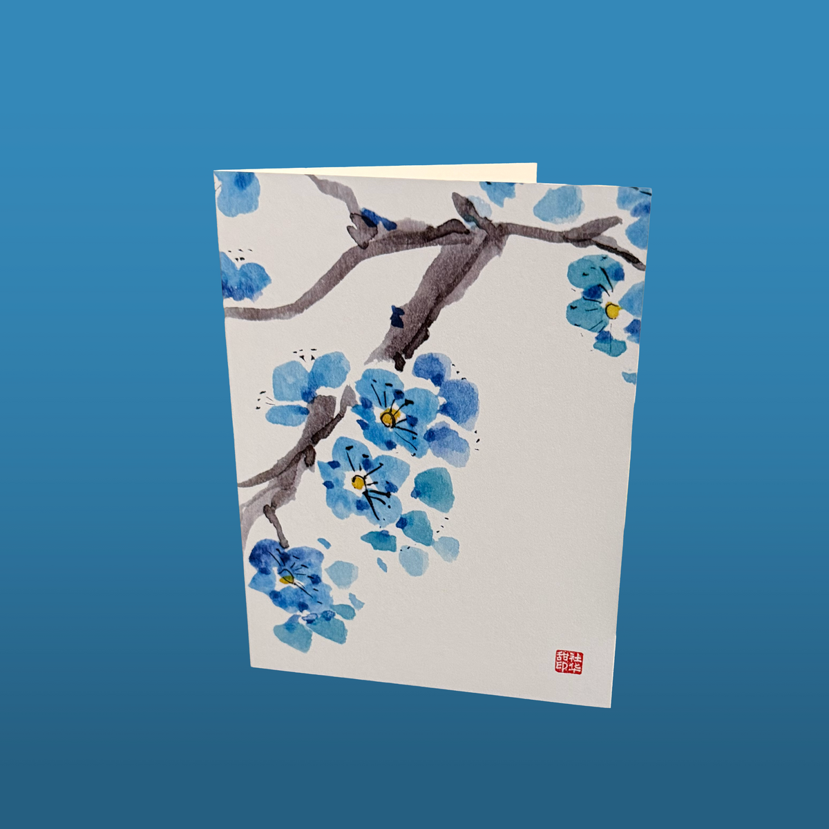 Plum Blossom with Patterned Envelope