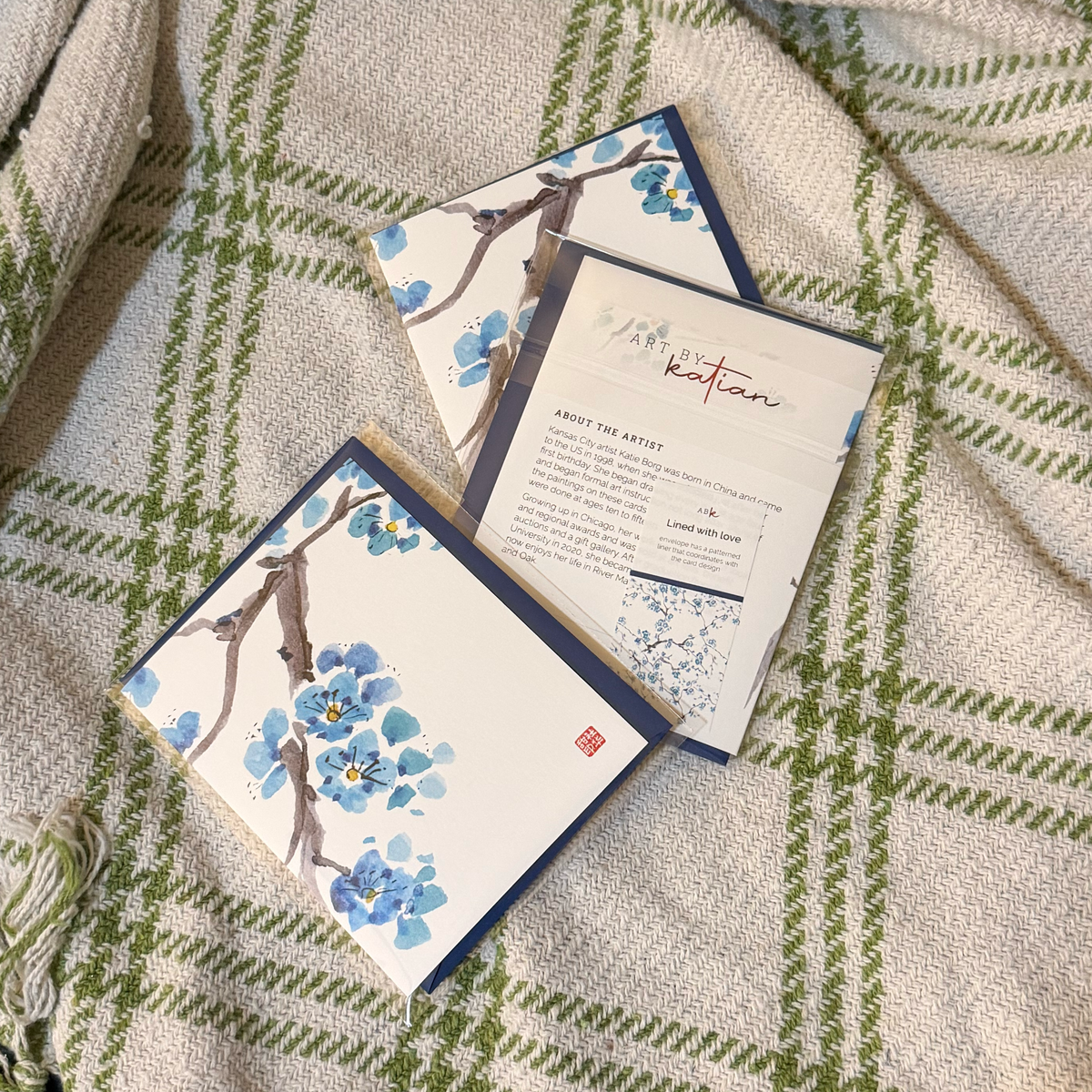 Plum Blossom with Patterned Envelope