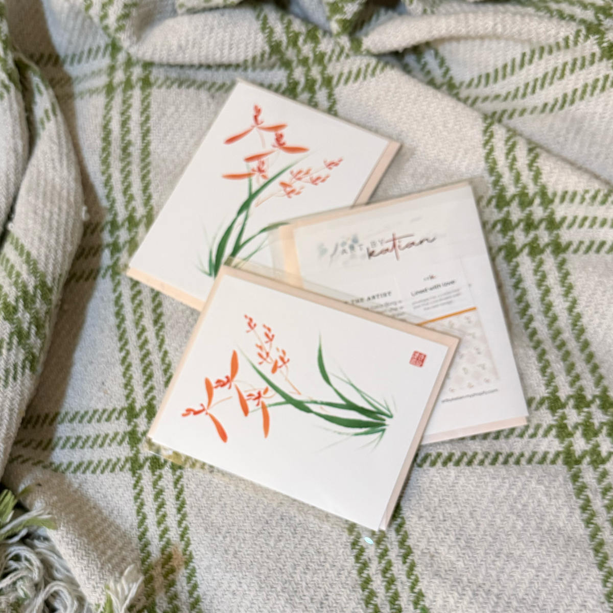 Orchid Card with Patterned Envelope