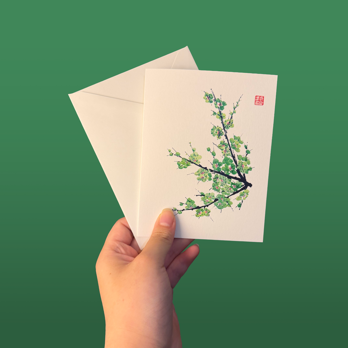 Full Plum Blossom Notecard
