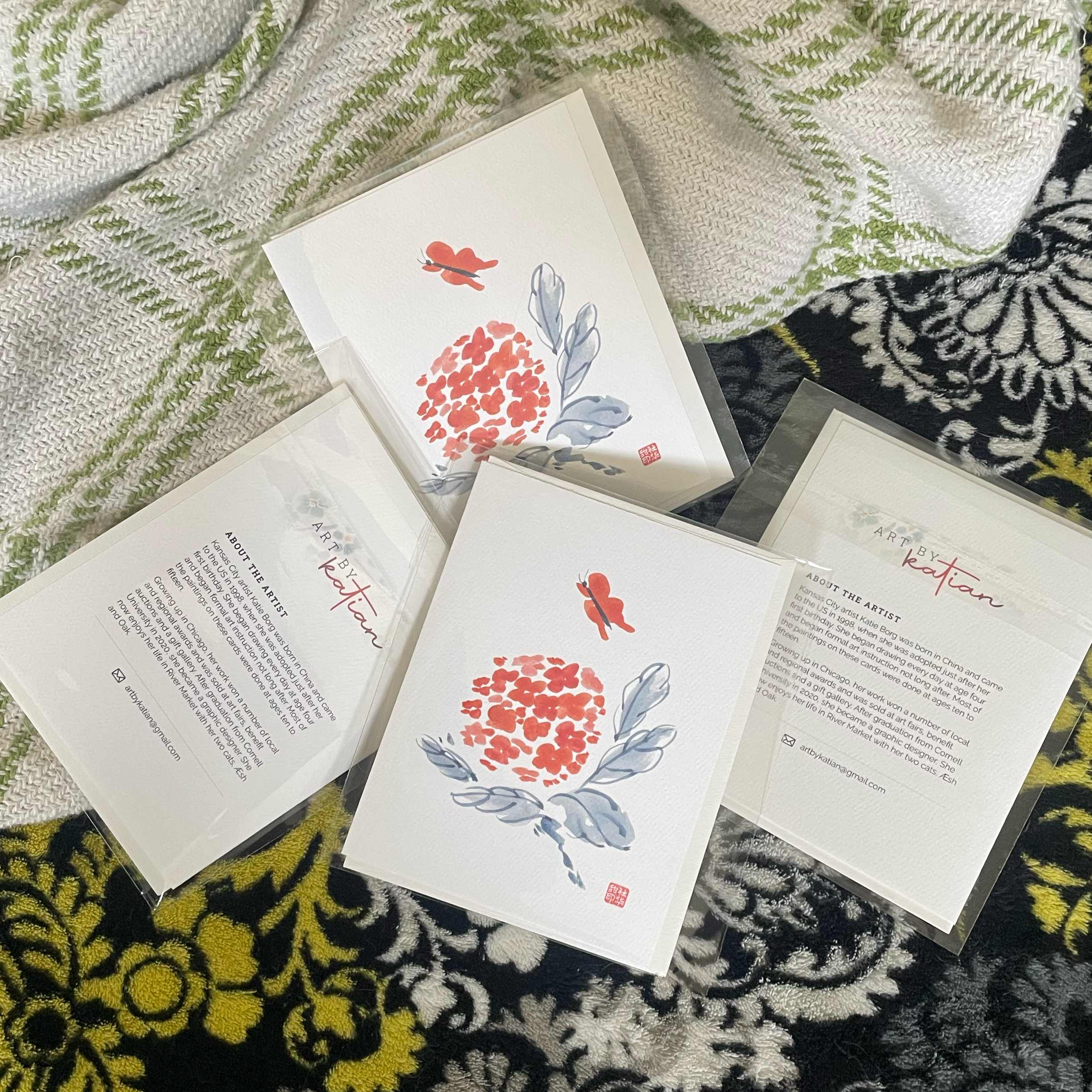 Indigo & Tangerine: Printed Cards