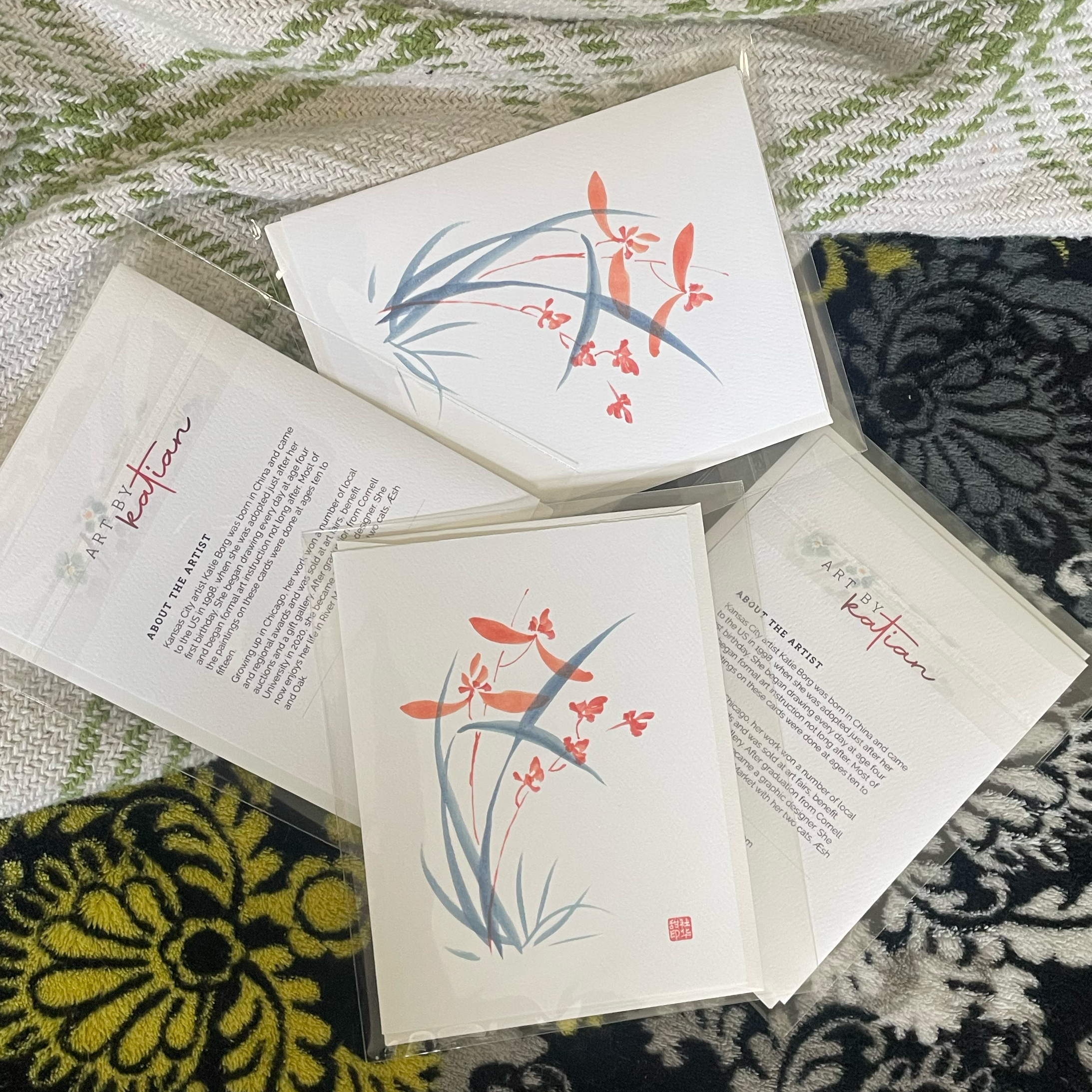 Indigo & Tangerine: Printed Cards