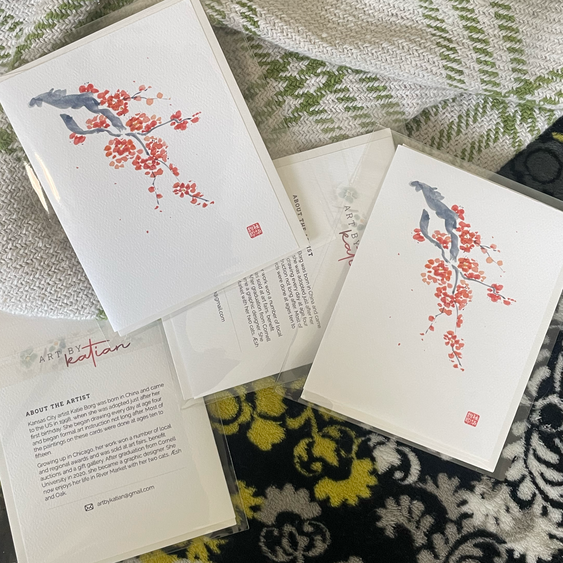 Indigo & Tangerine: Printed Cards