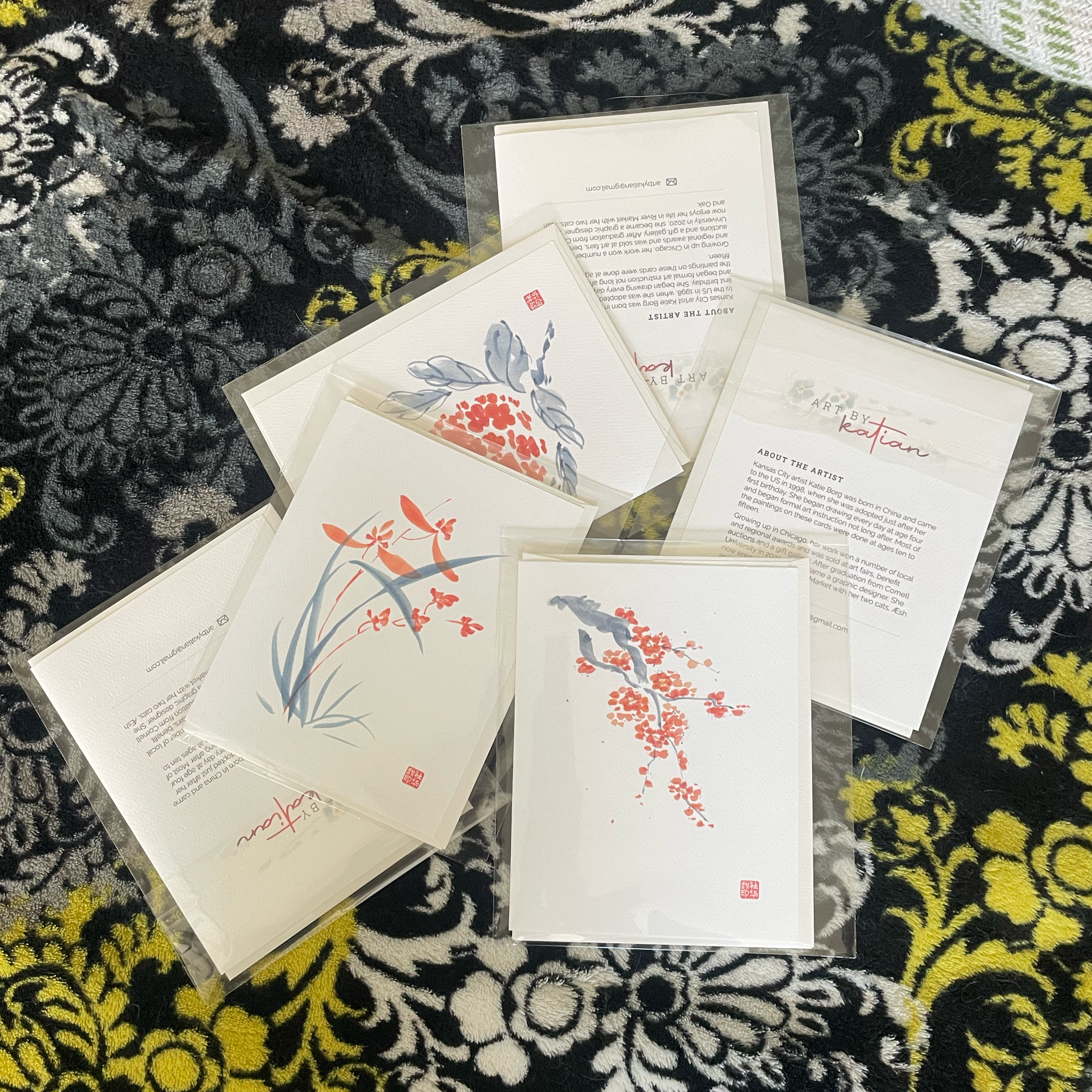 Indigo & Tangerine: Printed Cards
