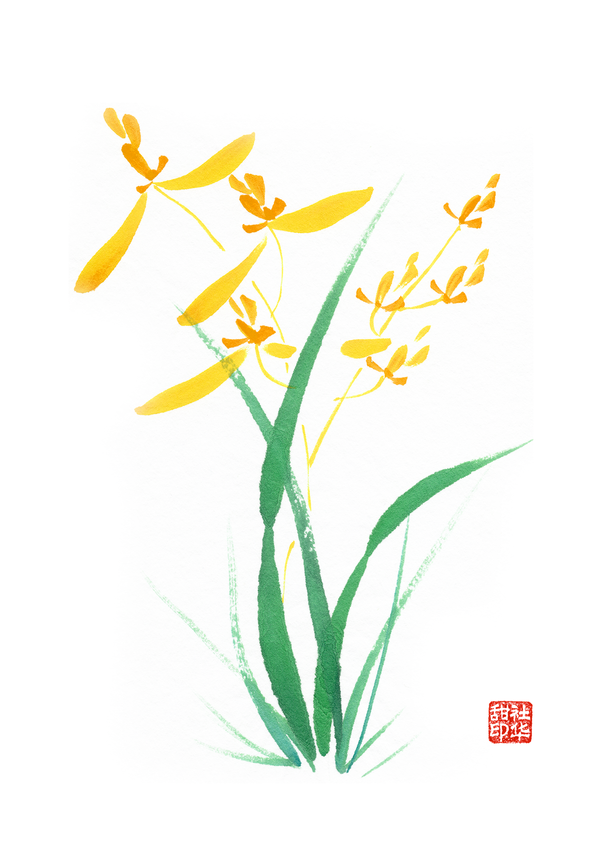 Orchid Notecard 1